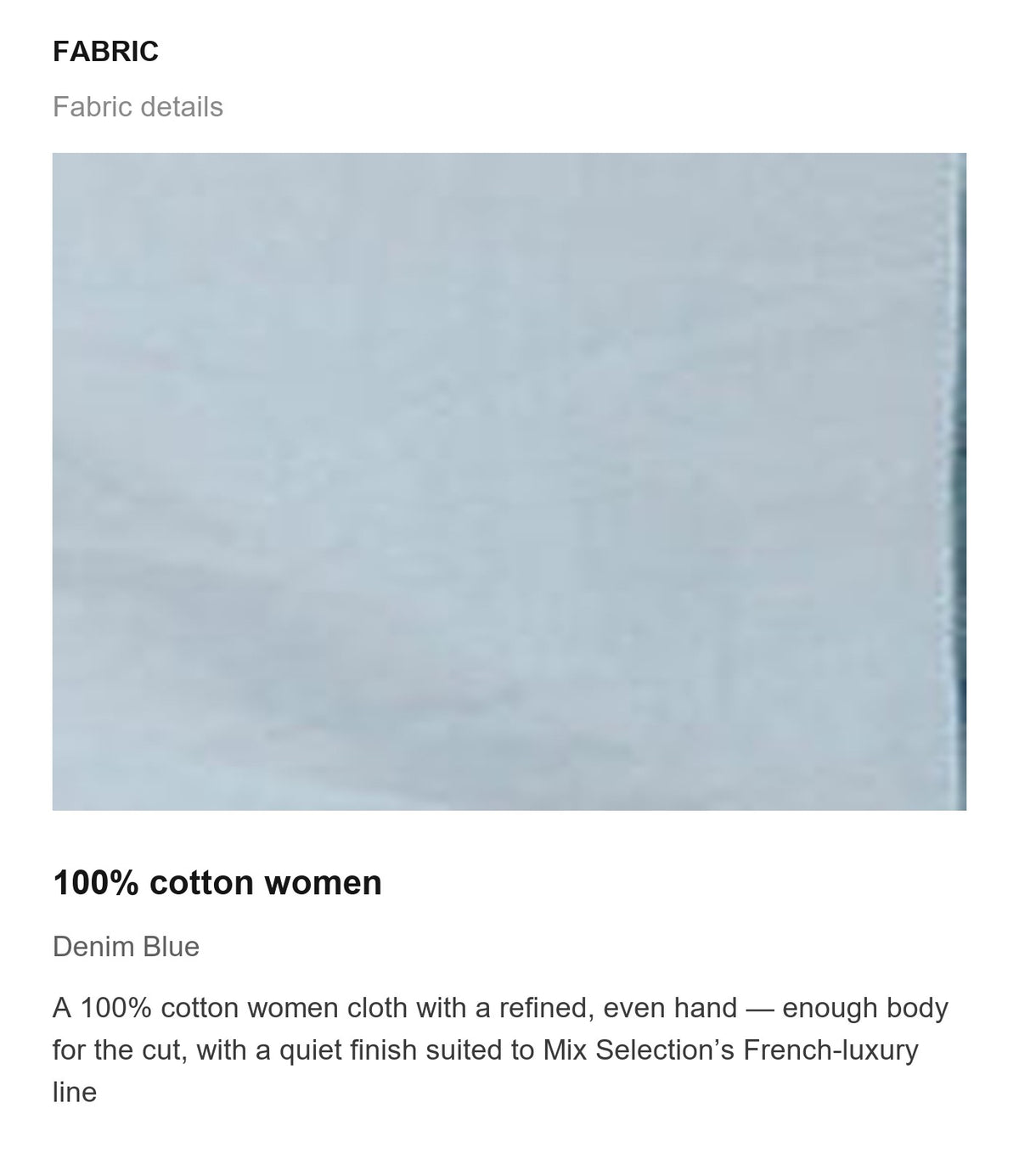 Fabric details