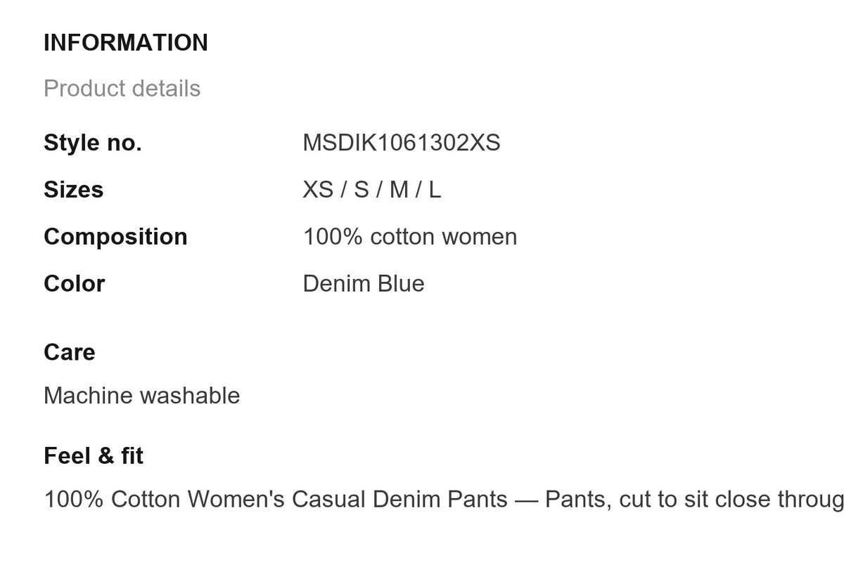 Product information