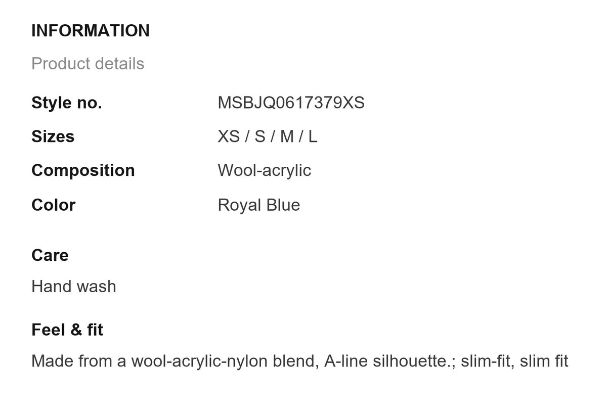 Product information