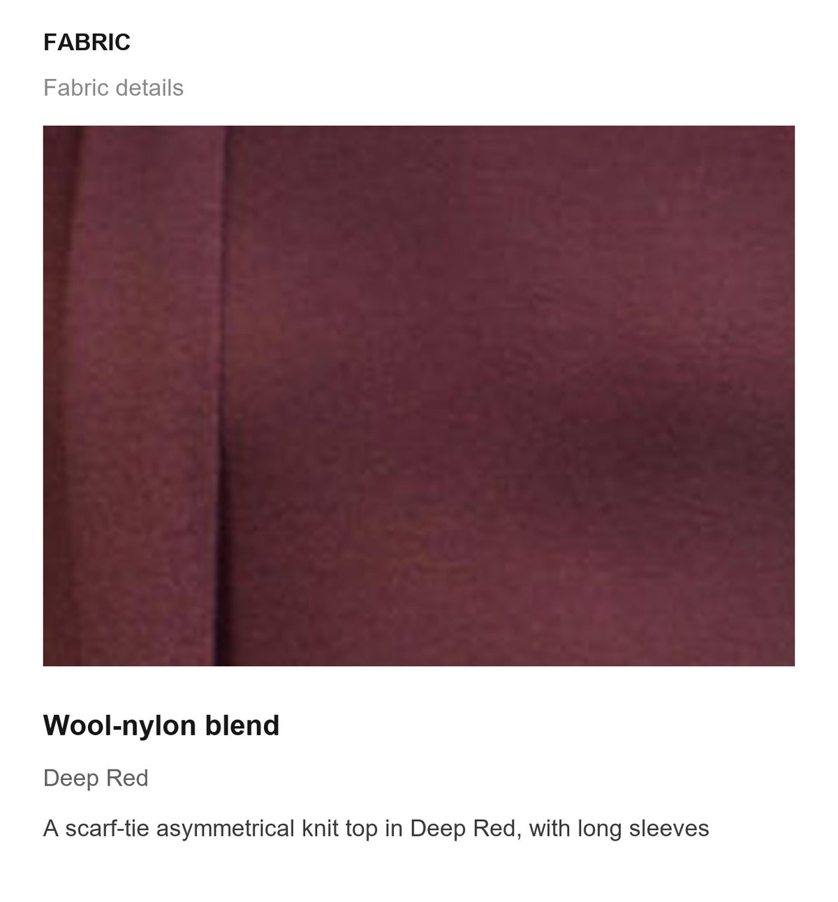 Fabric details