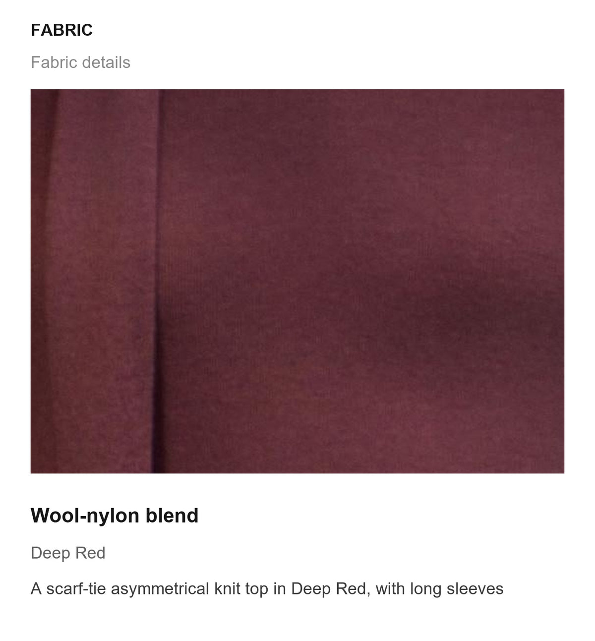 Fabric details