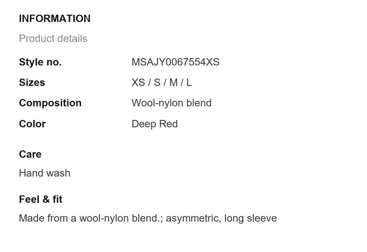 Product information