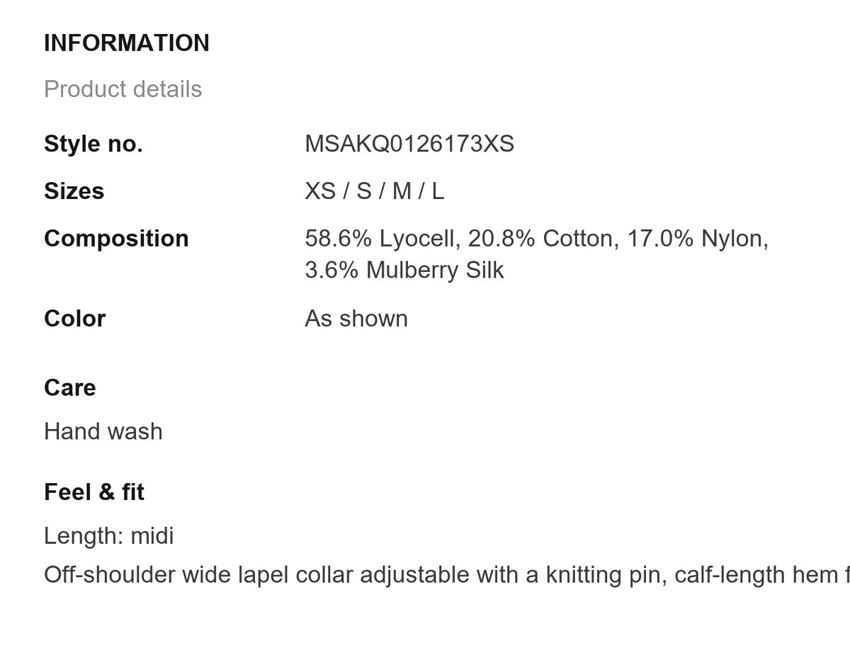 Product information