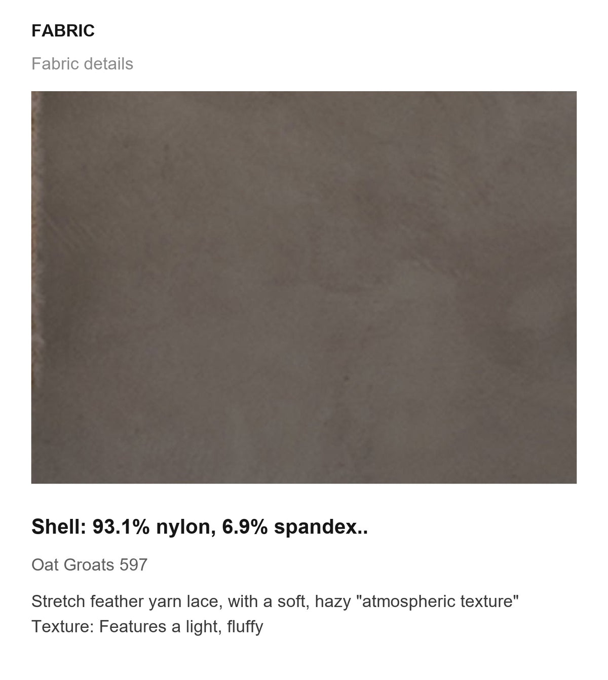 Fabric details