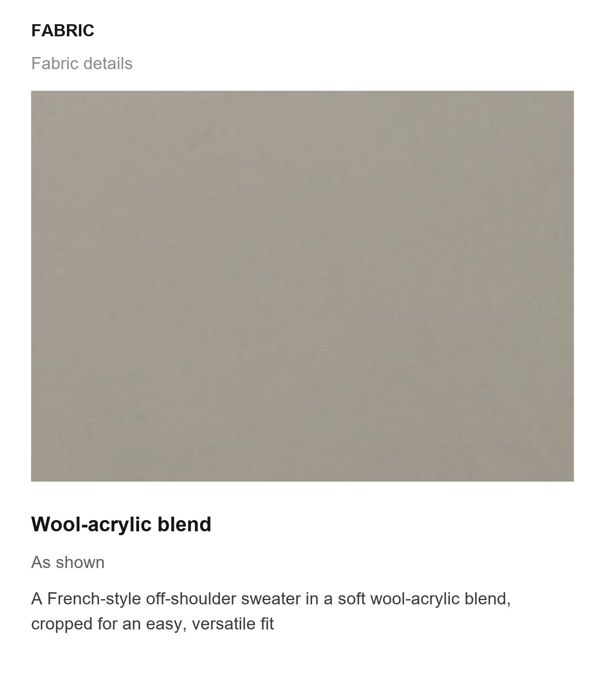 Fabric details