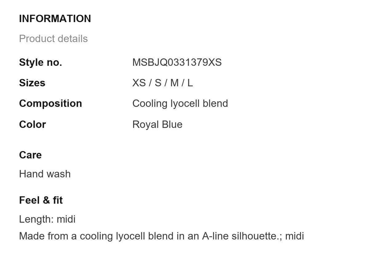 Product information