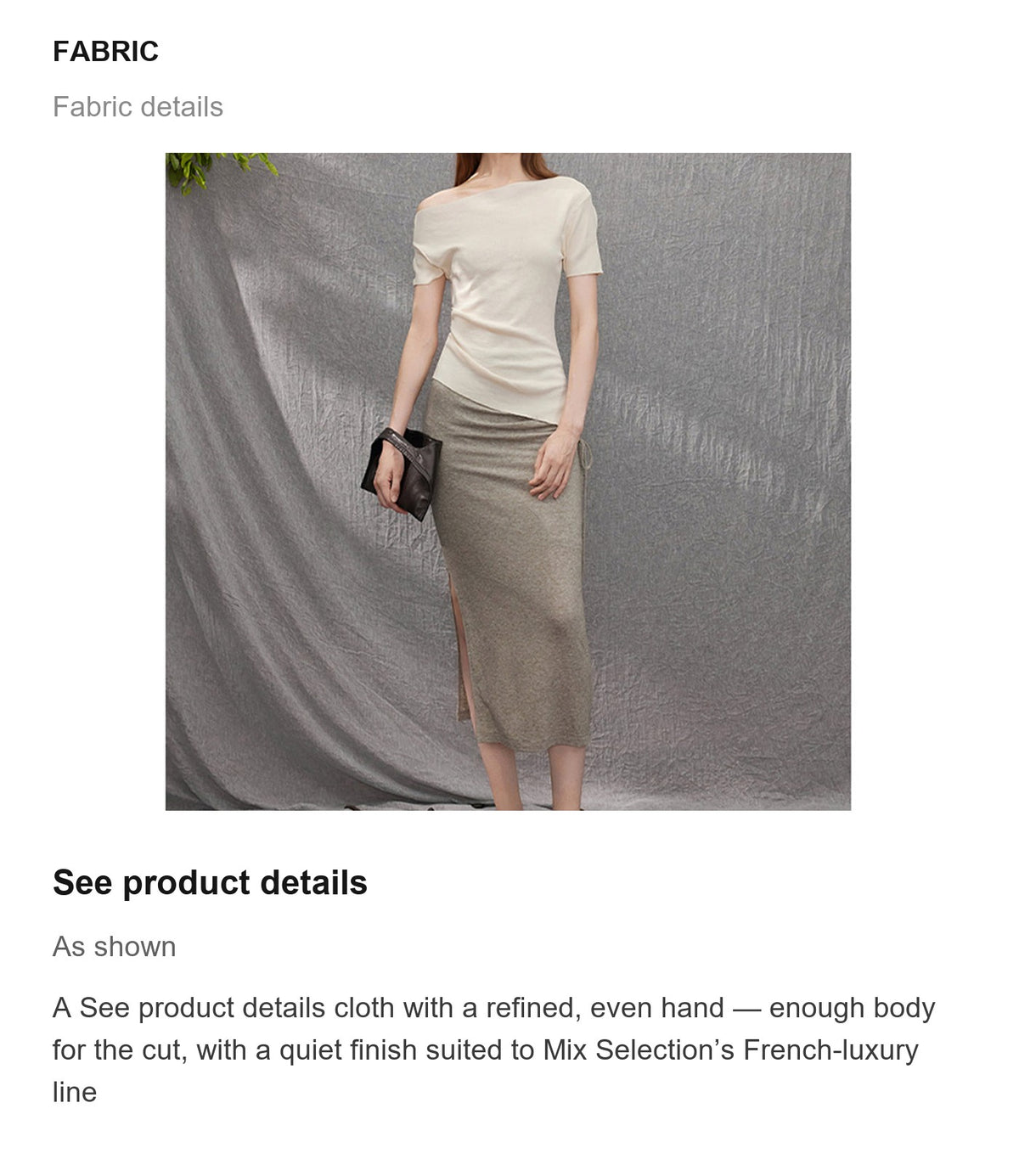 Fabric details