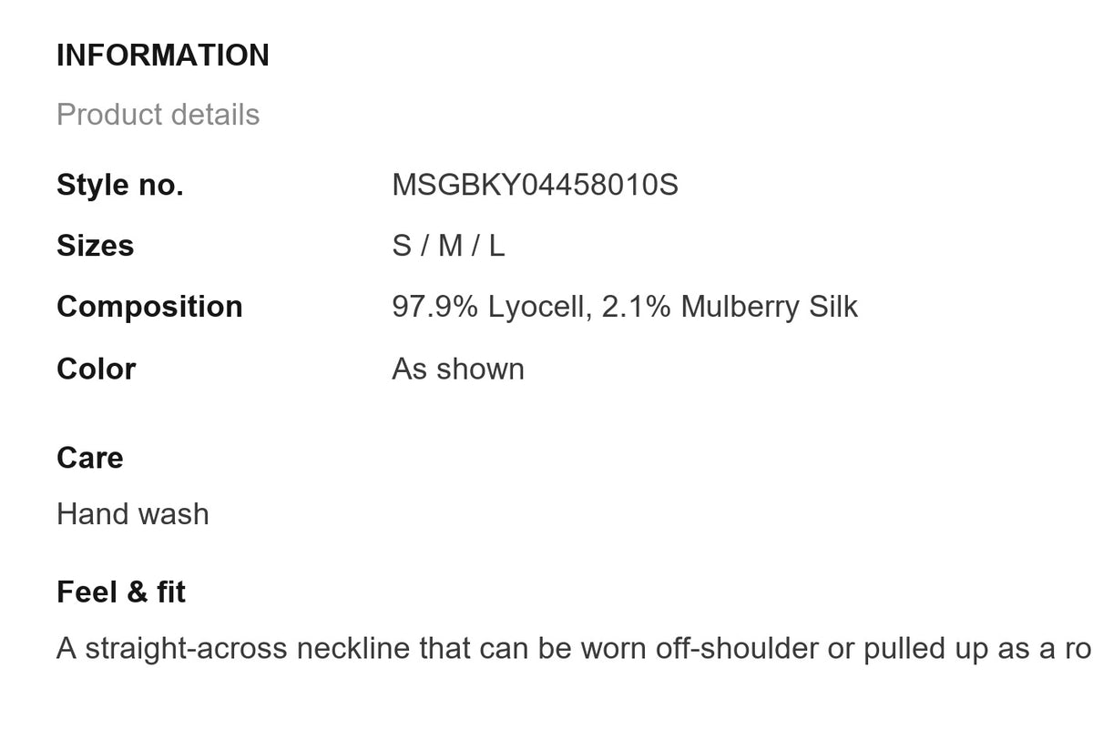 Product information