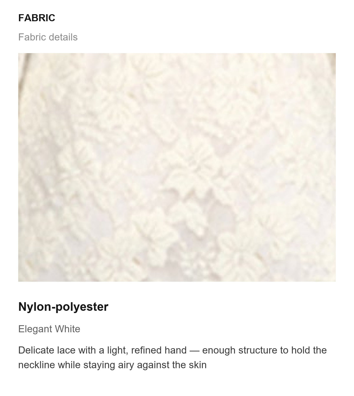 Fabric details
