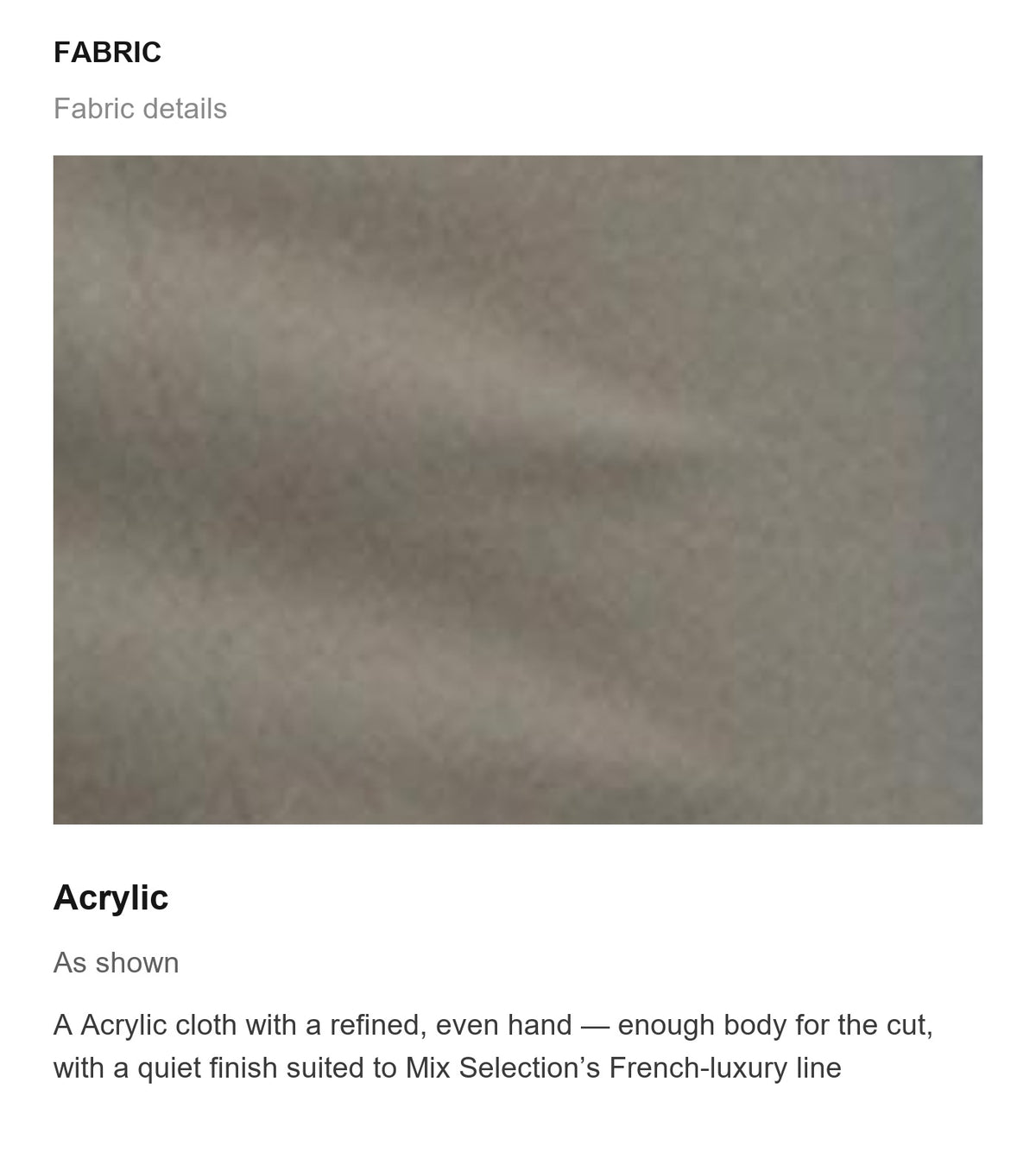 Fabric details