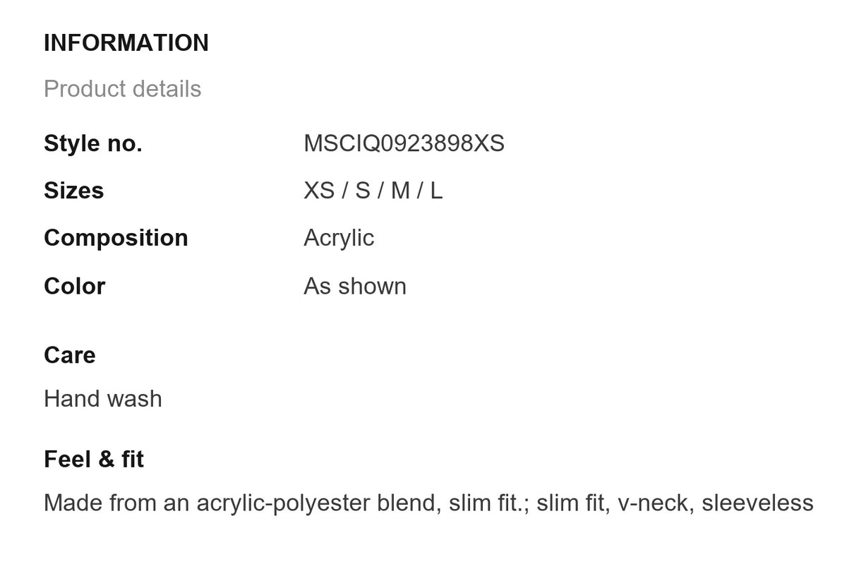 Product information